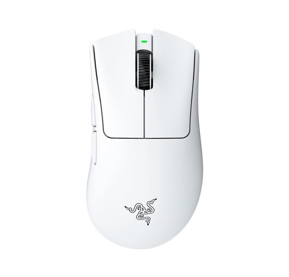 Razer DEATHADDER V4 PRO WHITE - 57g Wireless Gaming Mouse - Ergonomic - 120 Hours Battery - 45K DPI