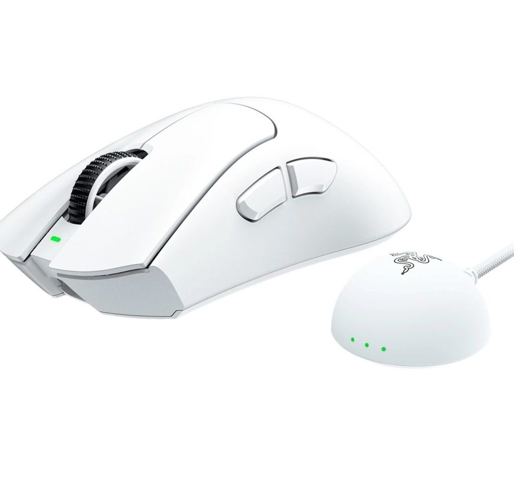 Alternative view of Razer DEATHADDER V4 PRO WHITE - 57g Wireless Gaming Mouse - Ergonomic - 120 Hours Battery - 45K DPI