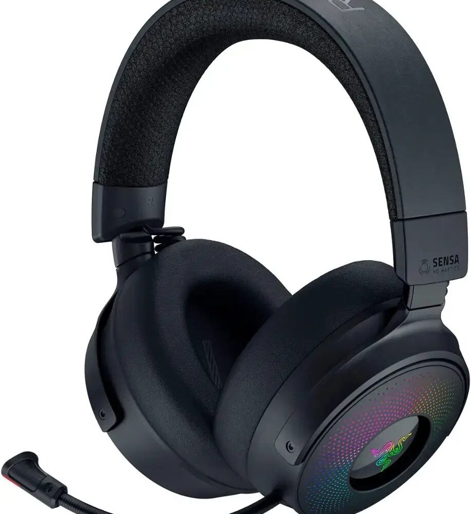 Alternative view of Razer KRAKEN V4 Pro - Wireless 7.1 RGB Gaming Headset - Sound Card - Haptic Feedback - PC/PS5/PS4