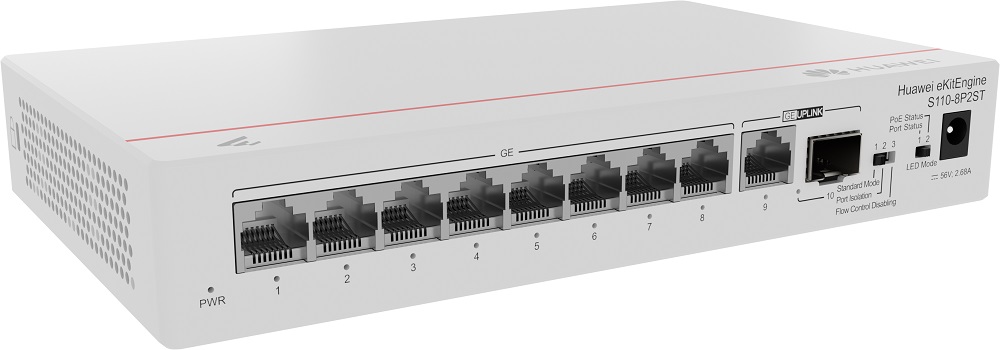 Alternative view of HUAWEI eKitEngine Switch S110-8P2ST Unmanaged