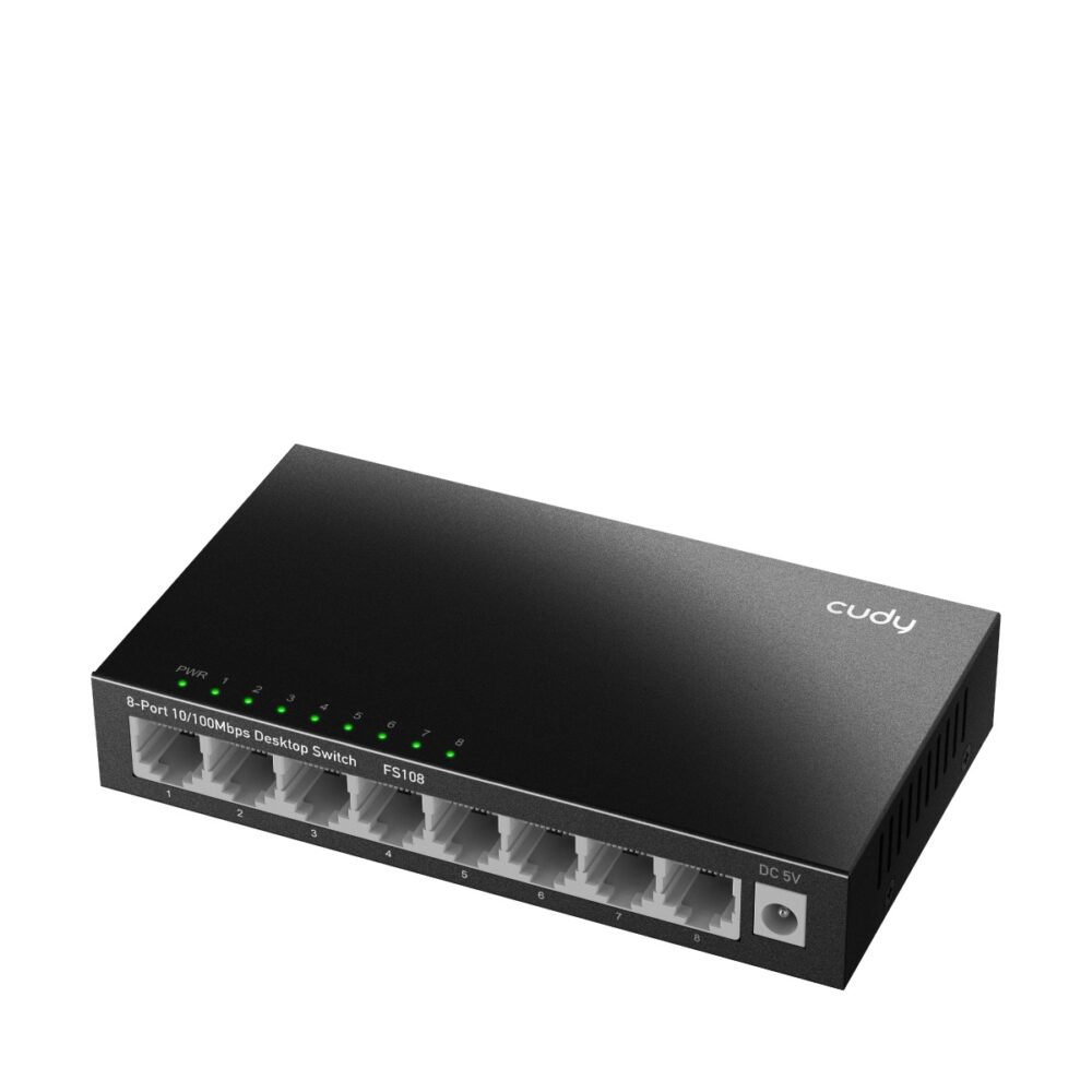 Alternative view of CUDY Switch FS108 8-Port 10/100 Mbps Desktop
