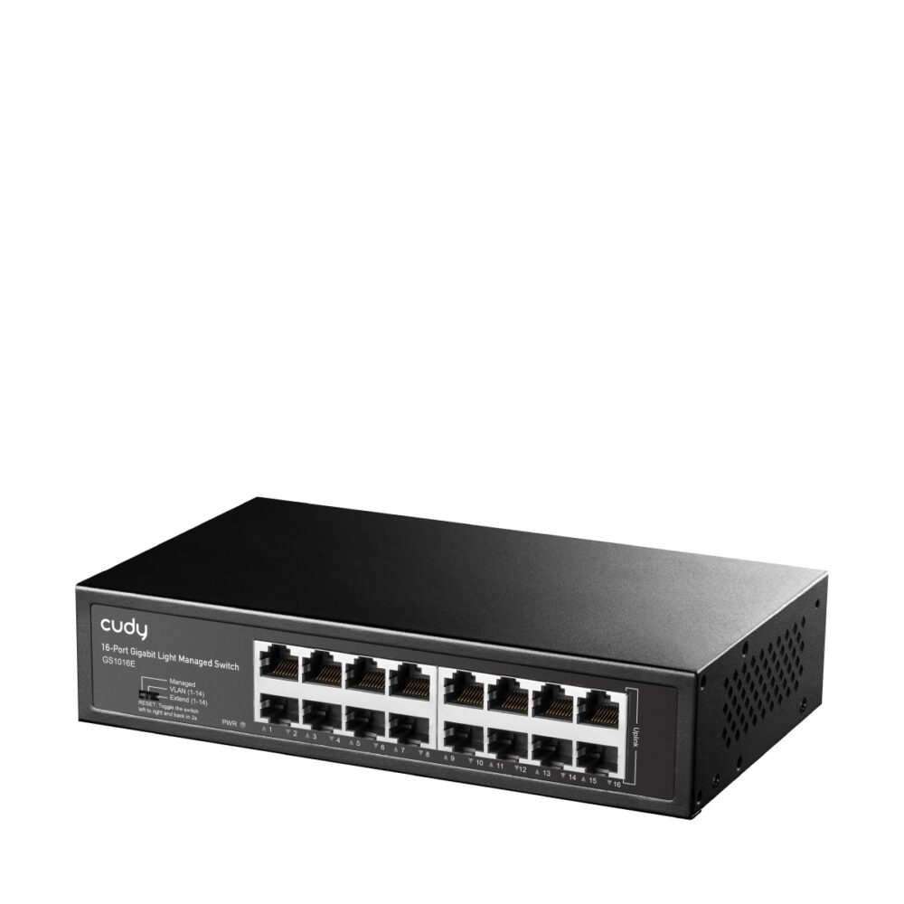 Alternative view of CUDY Switch GS1016E 16-Port Gigabit Light Managed