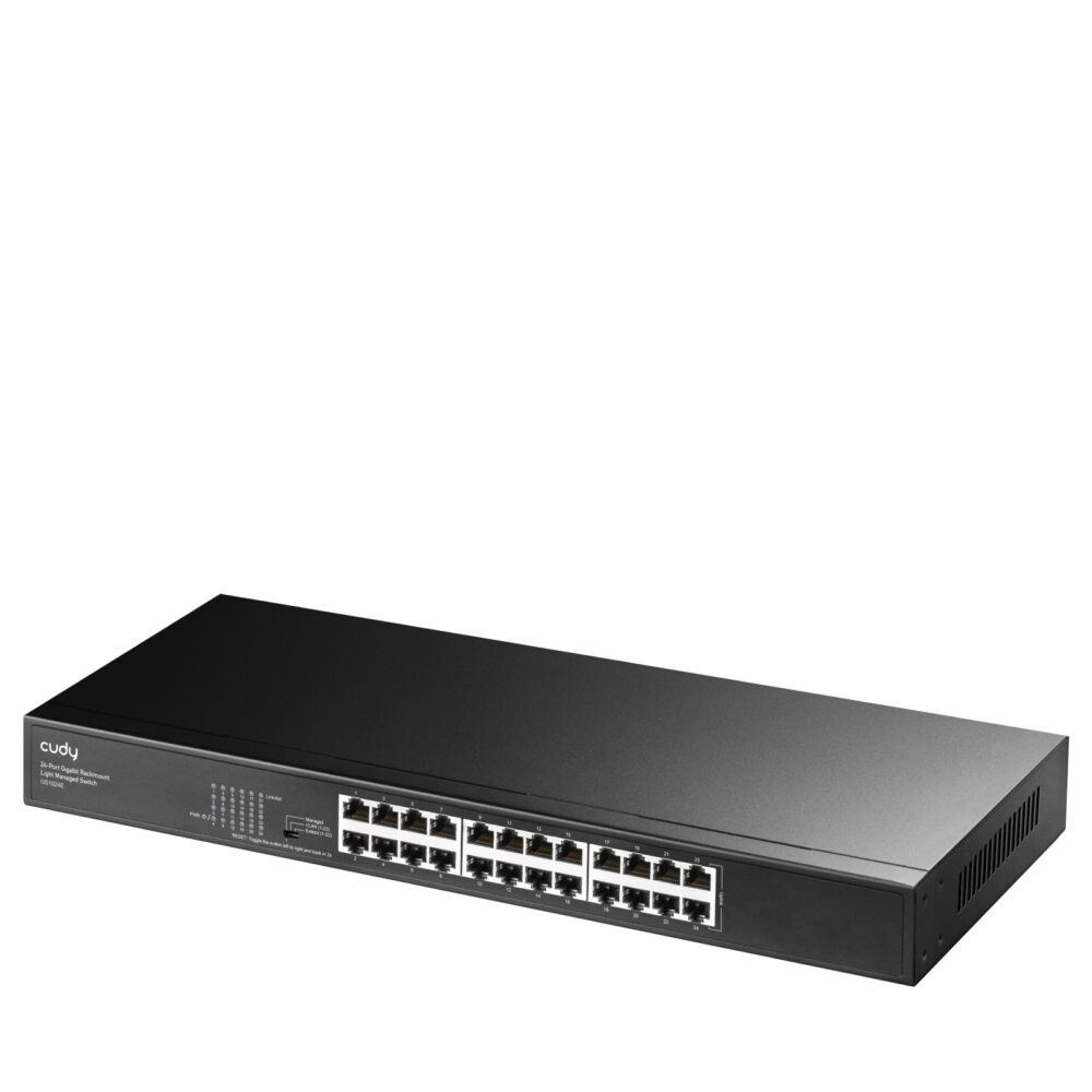 Alternative view of CUDY Switch GS1024E 24-Port Gigabit Rackmount Light Managed