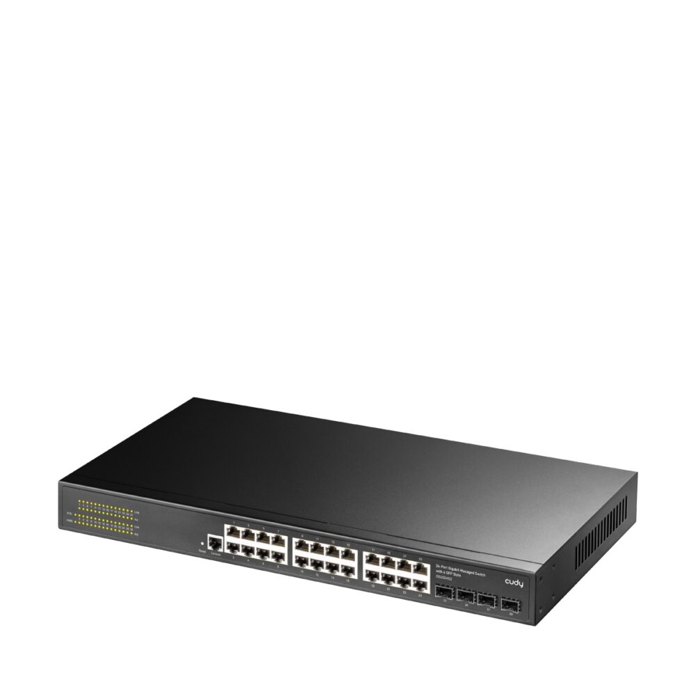 Alternative view of CUDY Switch GS2024S2 24-GbE 4-SFP L2 Managed Gigabit