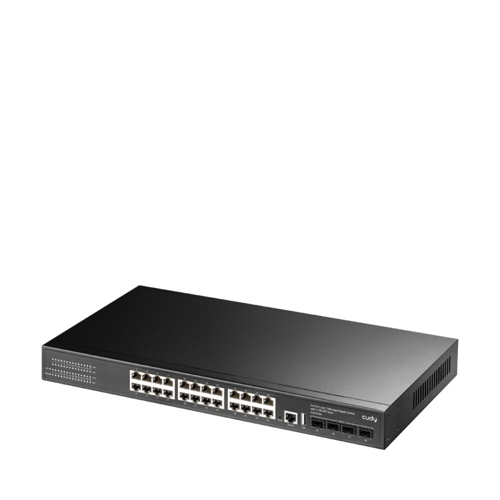 Alternative view of CUDY Switch GS5024S4 24-GbE 4-SFP+ L3 Managed Gigabit