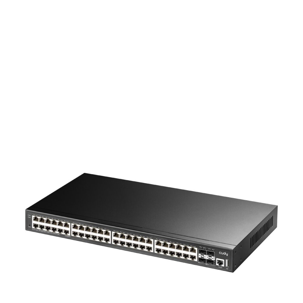 Alternative view of CUDY Switch GS5048S4 48-GbE 4-SFP+ L3 Managed Gigabit