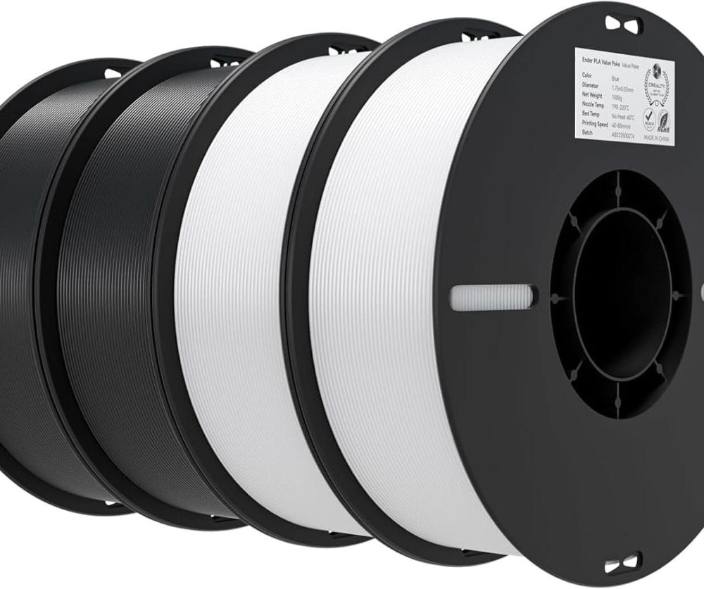 Creality EN-PLA Value Pack 4kg - 2 Χ Black & 2 Χ White - Ender Filament 4kg 1.75 (3301010473)