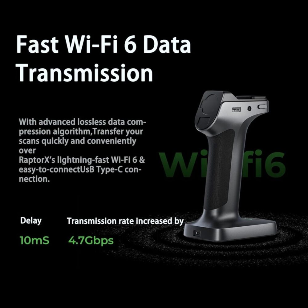 Alternative view of Creality RaptorX 3D Scanner - wireless Hybrid Blue Laser & NIR 3D - 34+7 Lines - 0,02mm for 5-4000mm