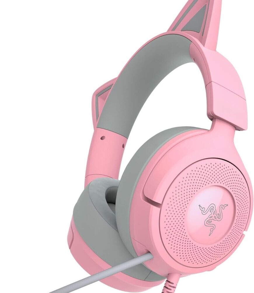 Alternative view of Kraken Kitty V3 X Quartz - Gaming Headset - Kitty Ears - 7.1 Surround - PC/PS5/Xbox/Switch 2 - 3.5mm