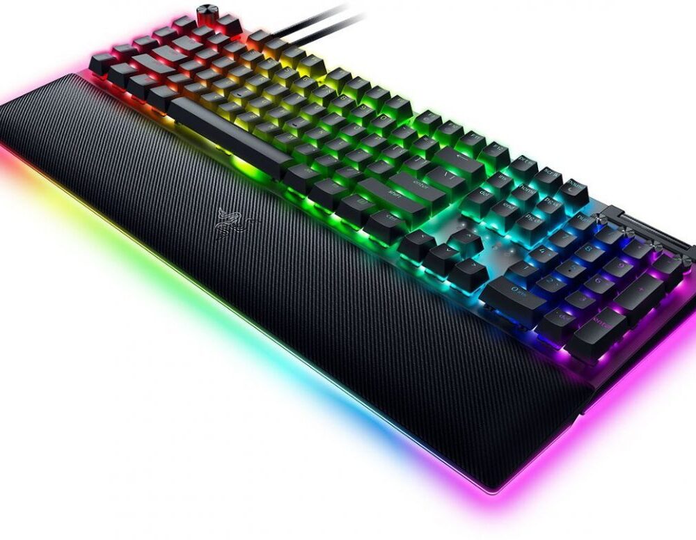 Alternative view of Razer BLACKWIDOW V4 PRO - Gaming Mechanical RGB Keyboard - Yellow Silent Switches - Macros
