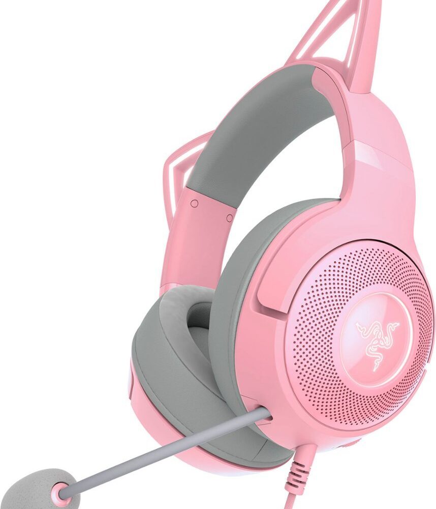 Alternative view of Razer KRAKEN KITTY V2 - Quartz - RGB - USB 7.1 Gaming Headset - Kitty Ears - PC / PS5 / SWITCH