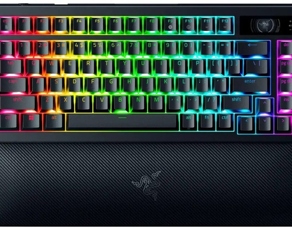 Razer BLACKWIDOW V4 75% Pro Wireless Mechanical RGB Gaming Keyboard - Hot-Swappable - Orange Switche