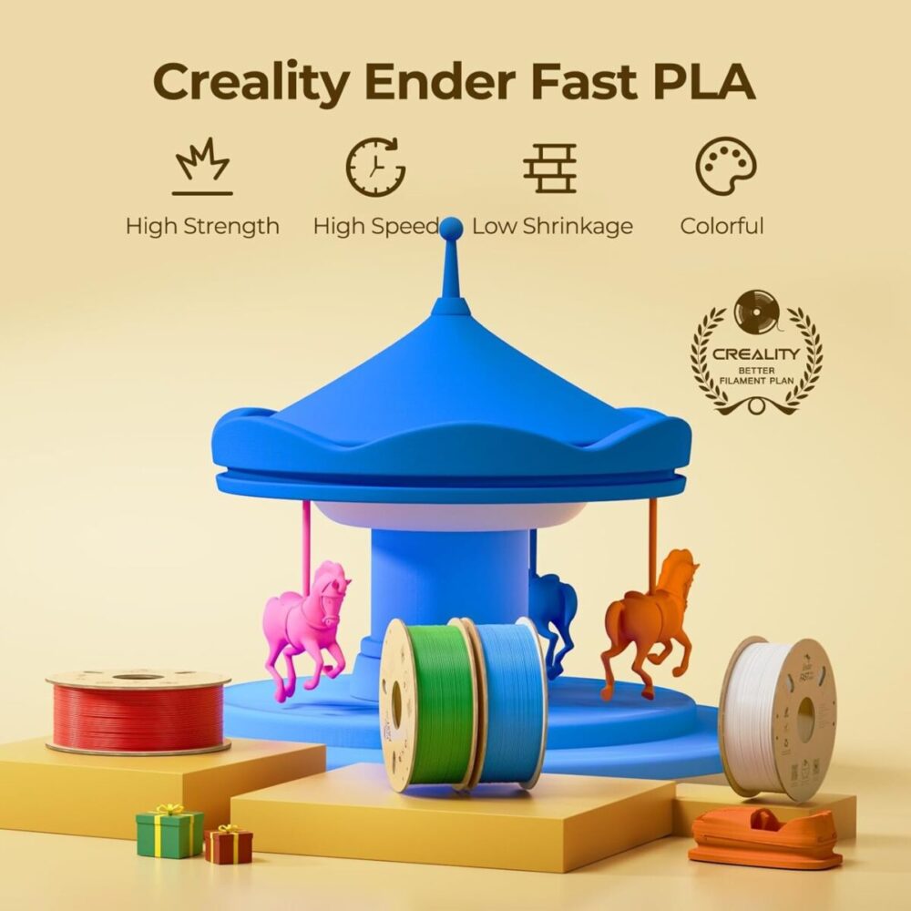 Alternative view of Creality Ender Fast PLA Green 300mms 3D Printer Filament 1 kg Spool,1.81