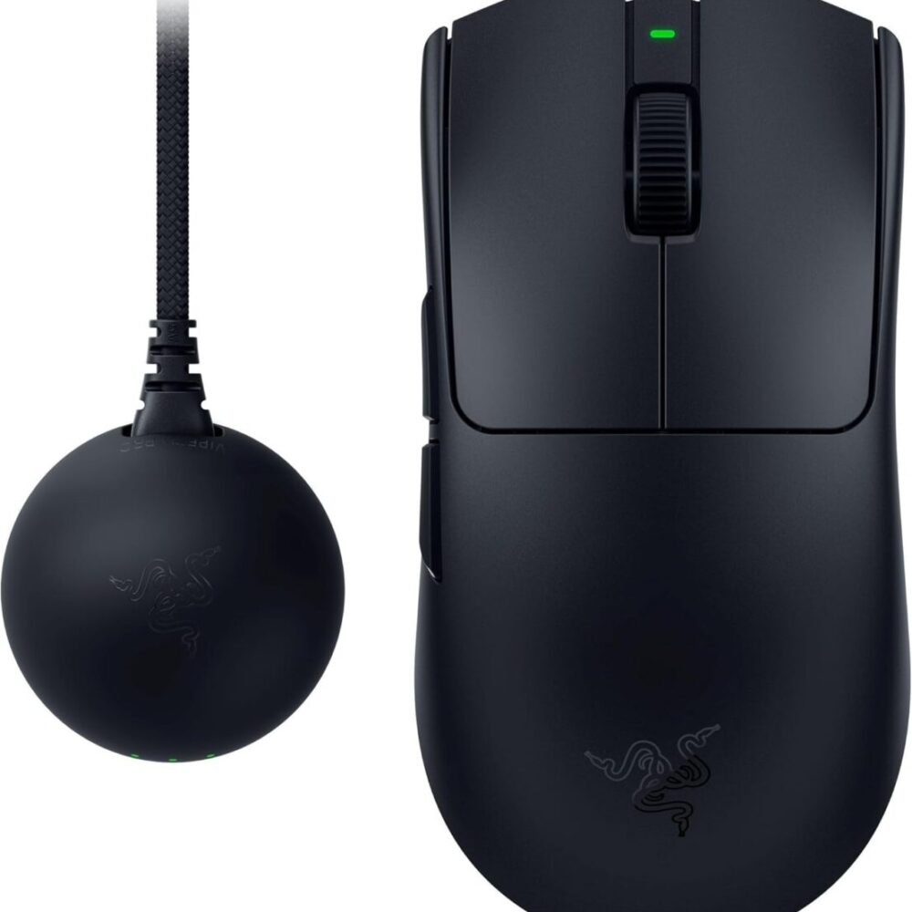 Razer VIPER V4 PRO Black – Wireless Gaming Mouse – 49g – 8K Polling Rate – 50K DPI – 180h Battery