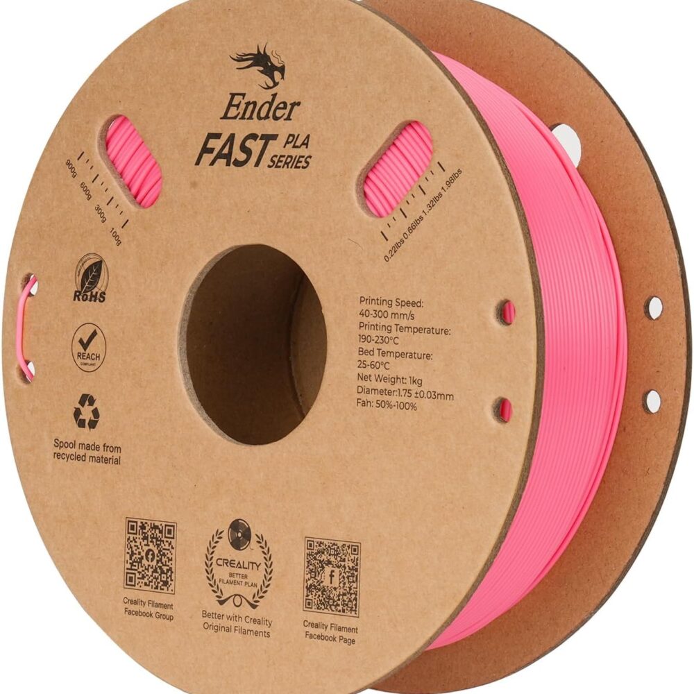 Alternative view of Creality Ender Fast PLA Powder Pink 300mm/s 3D Printer Filament 1 kg Spool,1.89