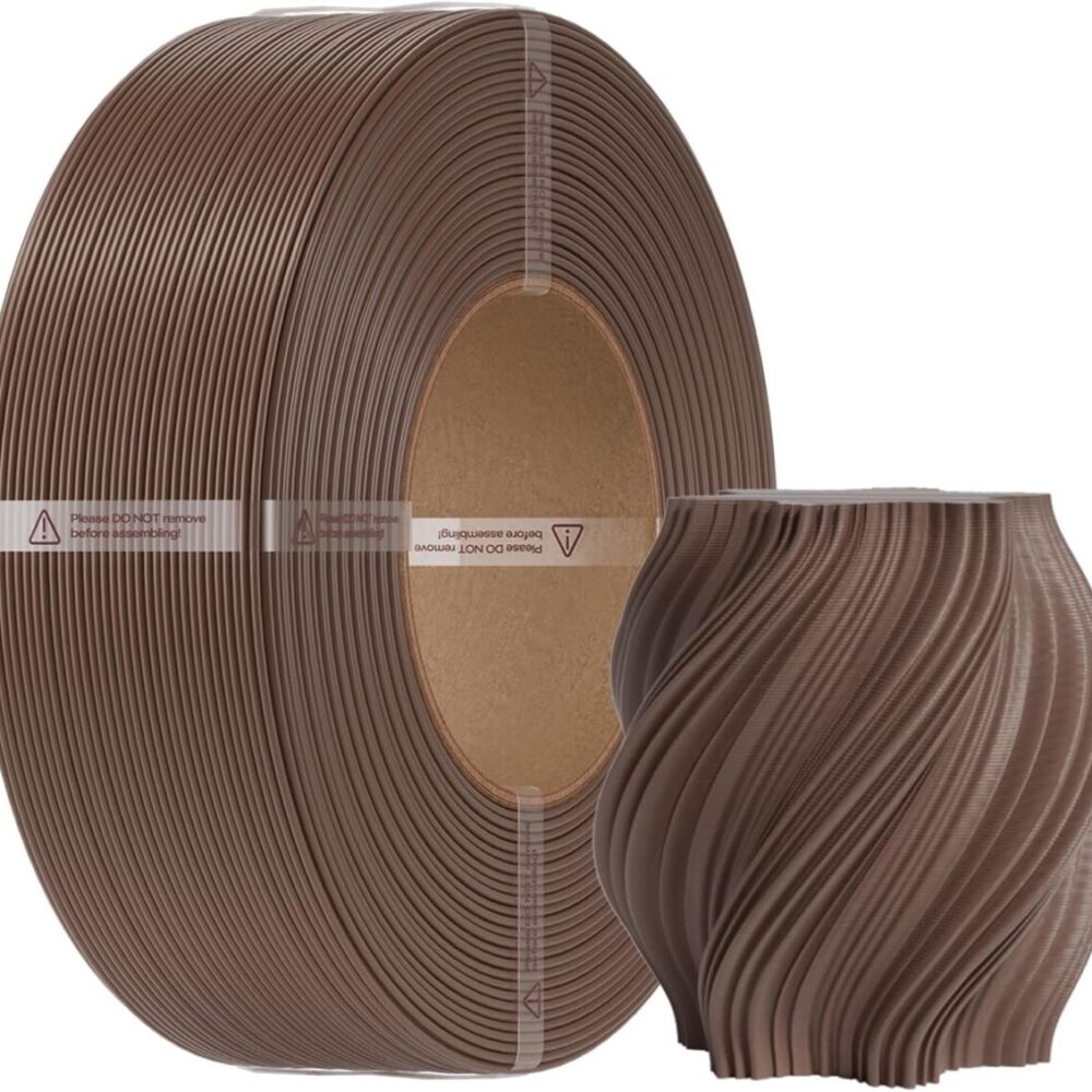 Creality CR-PETG Brown - No Reel 3D Printer Filament, Hard Glossy Tensile Str. 49MPA, 1 kg Spool1.75