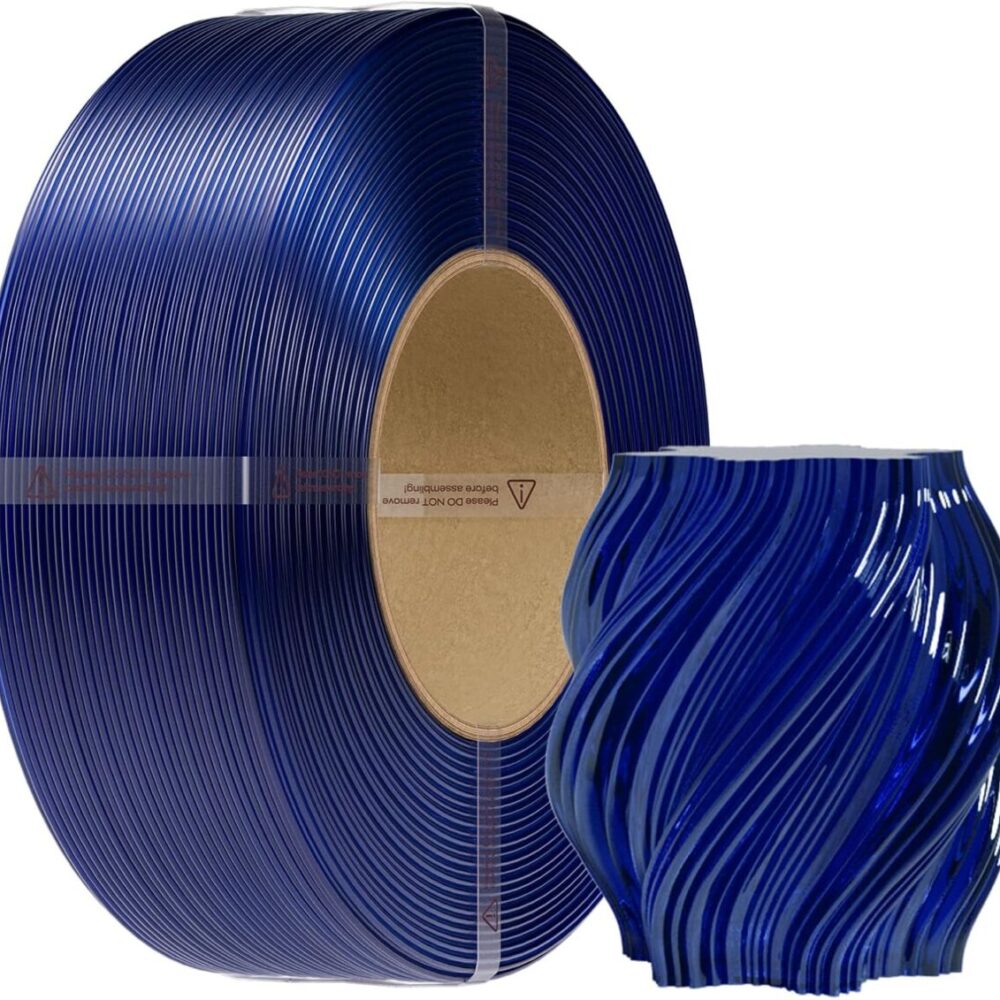 Creality CR-PETG Technology Blue - No Reel 3D Printer Filament, Hard Glossy, Tensile 49MPA, 1 kg Spo