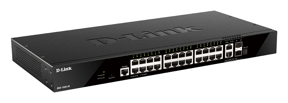 Alternative view of DLINK DGS-1520-28 24x10/100/1000, 2 x 10G SFP+