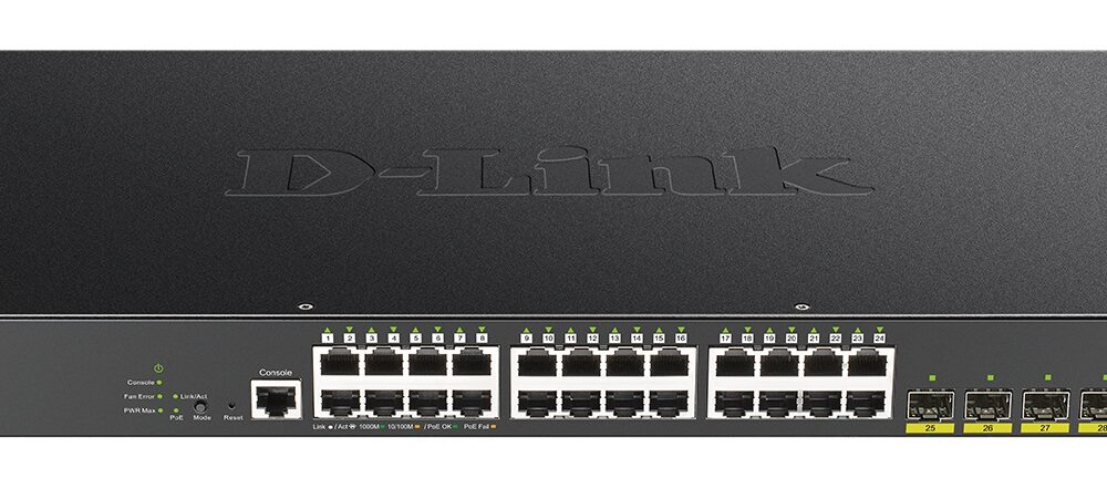D-LINK Switch DGS-1250-28XMP 24 Gbit Port 4x10G SFP+ POE