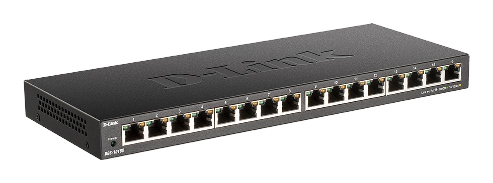 D-LINK Switch DGS-1016S 16-Port Gigabit Unmanaged Switch