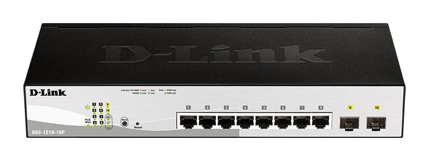 D-LINK SWITCH DGS-1210-10P 10 Ports 10/100/1000Mbps PoE