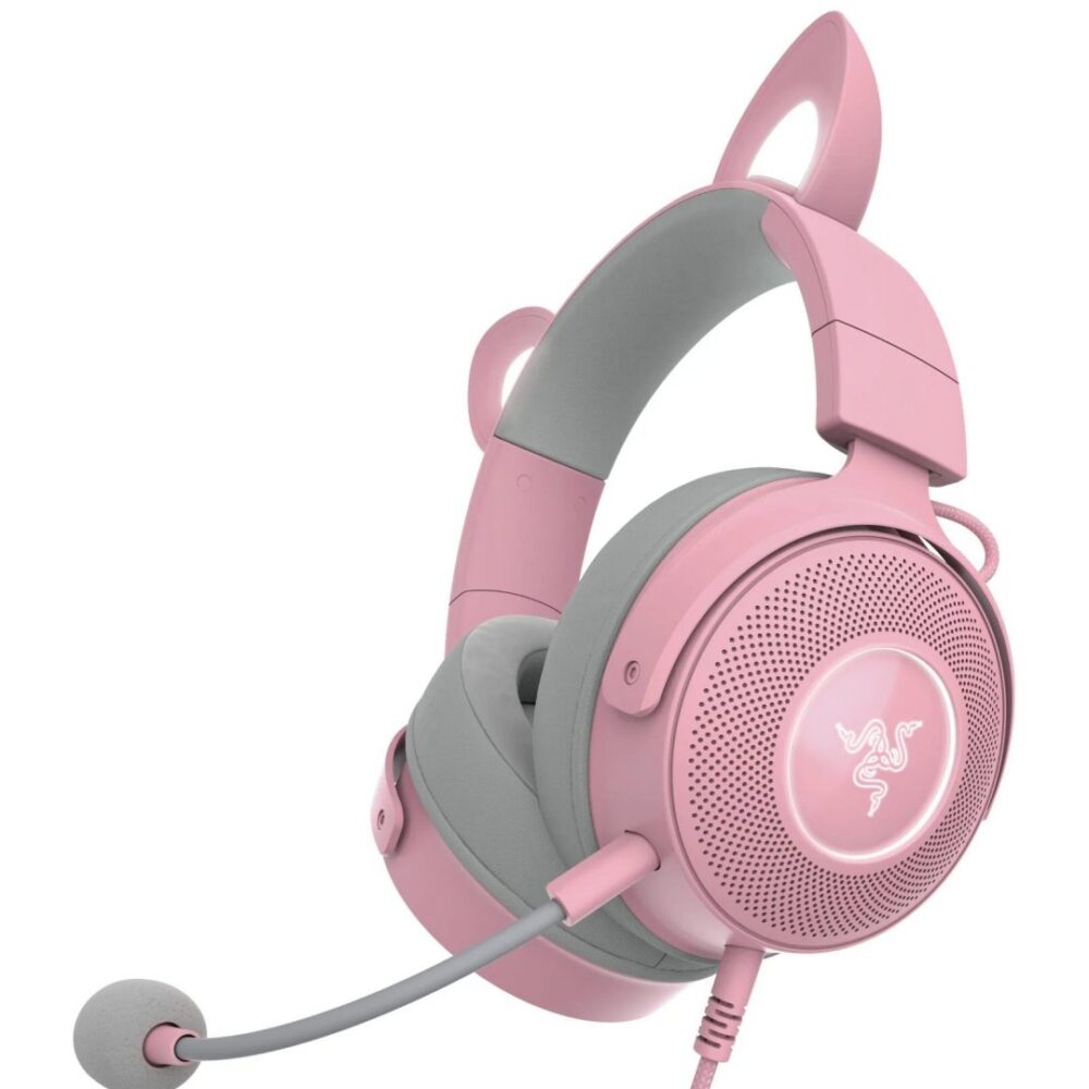 Alternative view of Razer KRAKEN KITTY V2 PRO - Quartz - RGB - USB 7.1 Gaming Headset - Kitty, Bear, Bunny Ears