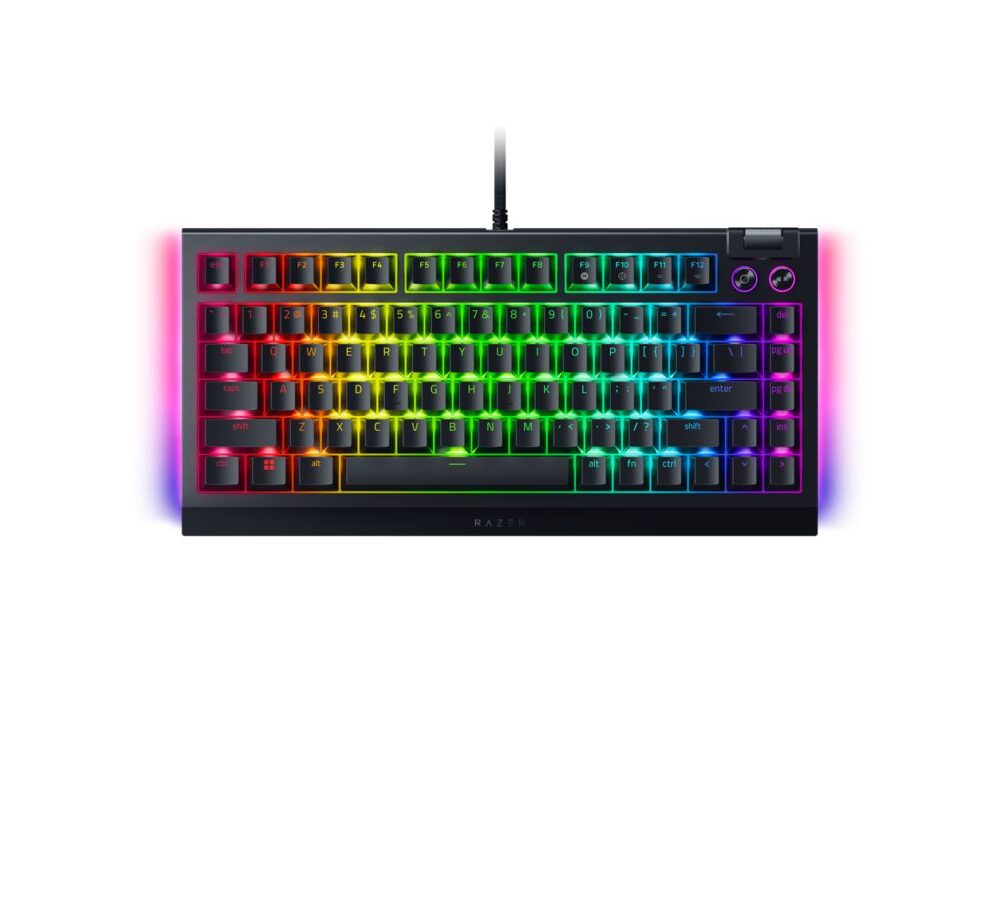 Alternative view of Razer BLACKWIDOW V4 75% - Mechanical RGB Gaming Keyboard - Hot-Swappable - Orange Tactile Switches