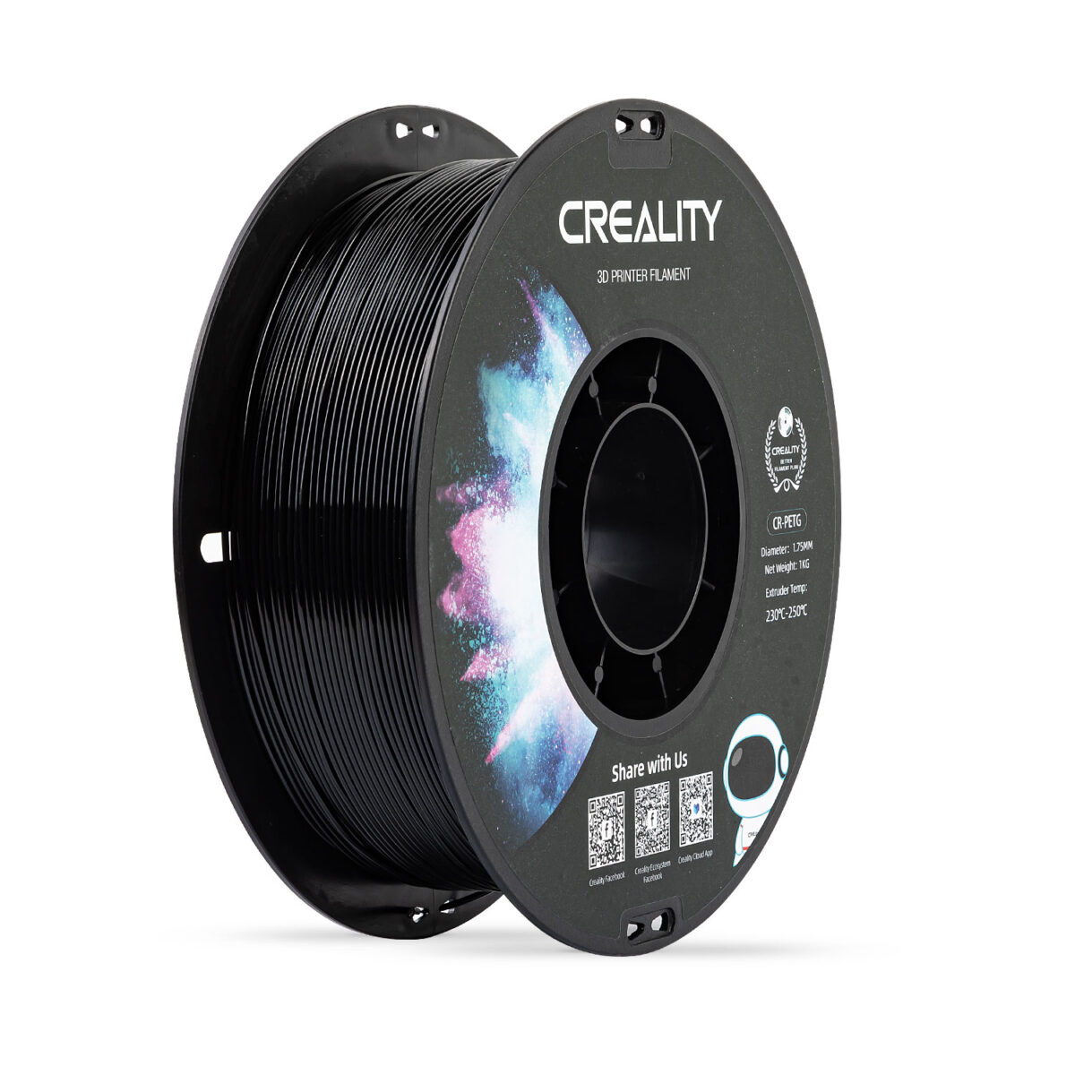 Creality CR-PETG Value Pack 4kg - 4x Black 3D Printer Filament - Image 2