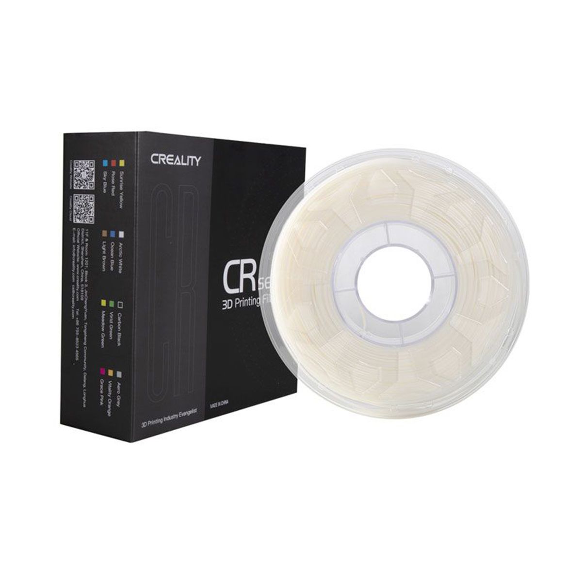 CREALITY CR-PLA White, 3D Printer Filament 1 kg Spool,1.75 mm (3301010060)