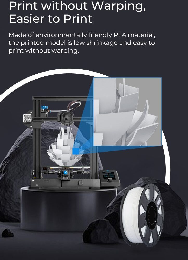 Alternative view of CREALITY EN-PLA Blue Ender 3D Printer Filament, 1 kg Spool,1.75 (3301010125)