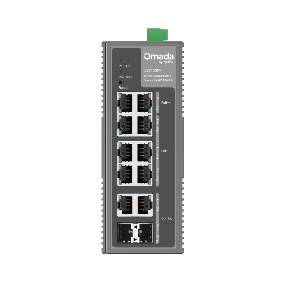 Alternative view of TP-LINK Switch OMADA Industrial IES210GPP 10 Port Gigabit Industrial Managed Switch