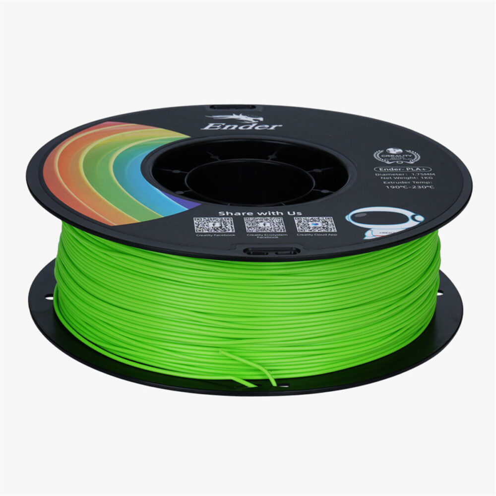 Alternative view of Creality EN-PLA+ Apple Green Ender 3D Printer Filament Strength 34MPA Bend 77MPa 1 kg Spool1.75