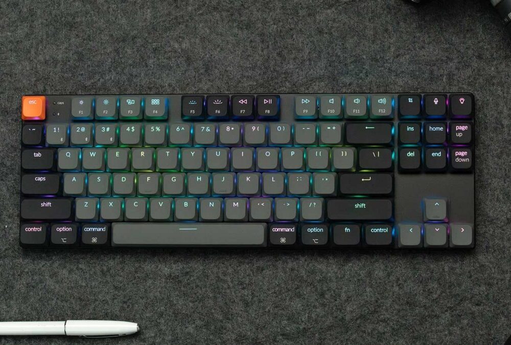Alternative view of Keychron K1 V6 (K1X-B1) QMK Wireless Mechanical Keyboard Red Switch RGB 80% US Layout