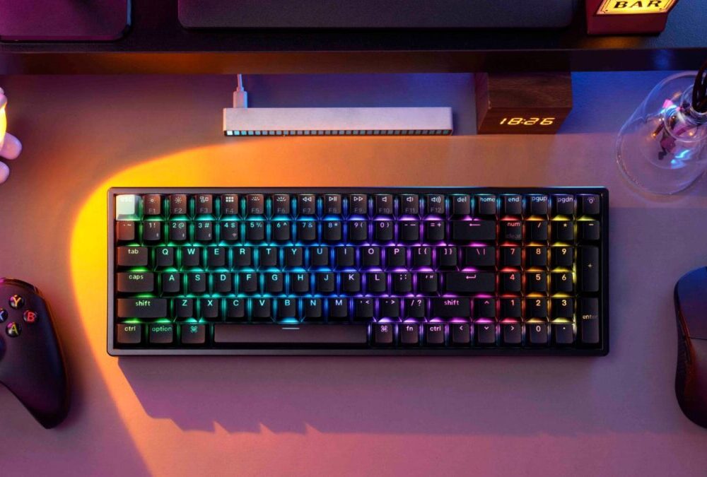 Alternative view of Keychron K4 HE (K4H-J1) Shine-Through Wireless Magnetic Hall Effect RGB Keyboard 96% US Layout