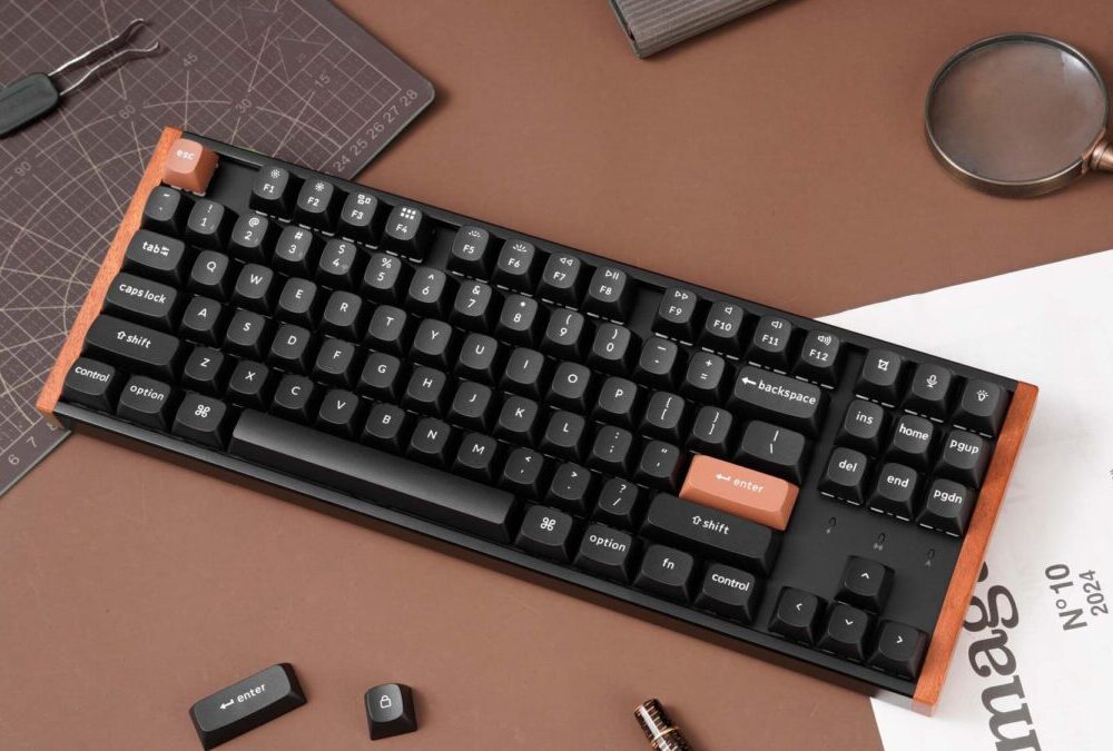 Alternative view of Keychron K8 HE (K8H-F1) Special Wood Edition Wireless Magnetic Hall Effect RGB Keyboard 80% US