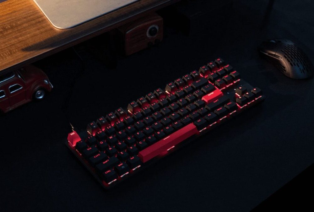 Alternative view of Lemokey X1 (X1-A3) QMK/VIA Wired TKL 80% Mechanical Keyboard - Brown Switch US Layout
