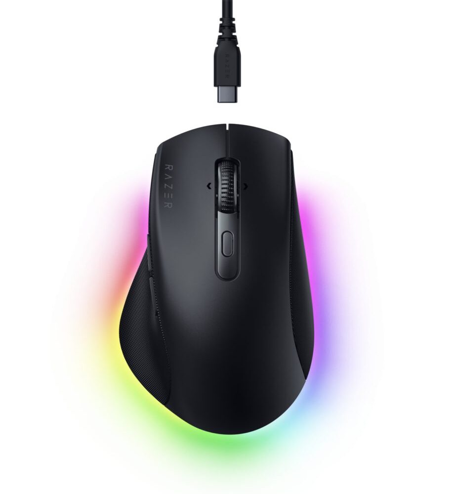 Razer PRO CLICK V2 - Wireless Ergonomic Mouse - ChatGPT AI - RGB Gaming - Long Battery
