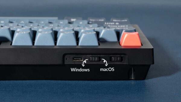 Alternative view of Keychron V5 Max QMK/VIA (V5M-D3) Wireless BT/2,4/Wired Custom Mechanical Keyboard Brown Sw. 96% US