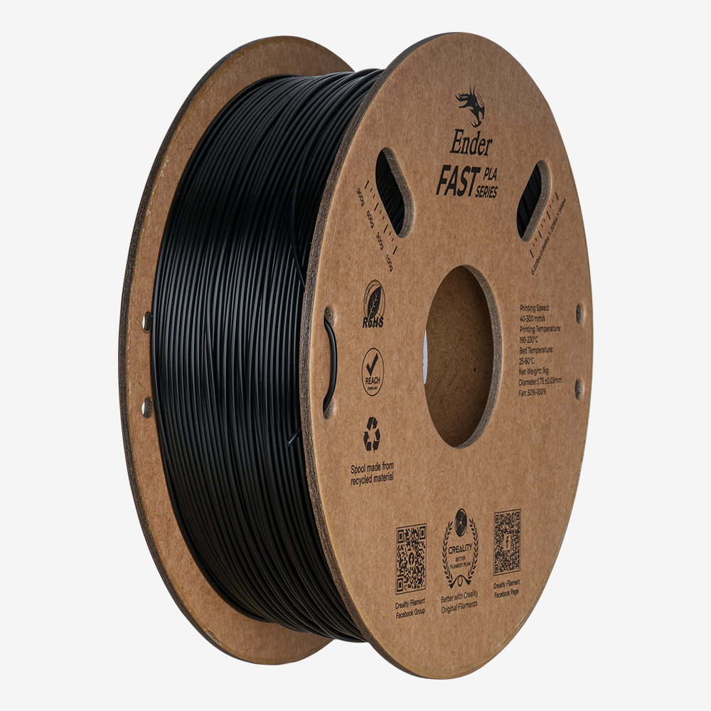 Creality Ender Fast PLA Black - 300mm/s 3D Printer Filament 1 kg Spool,1.95