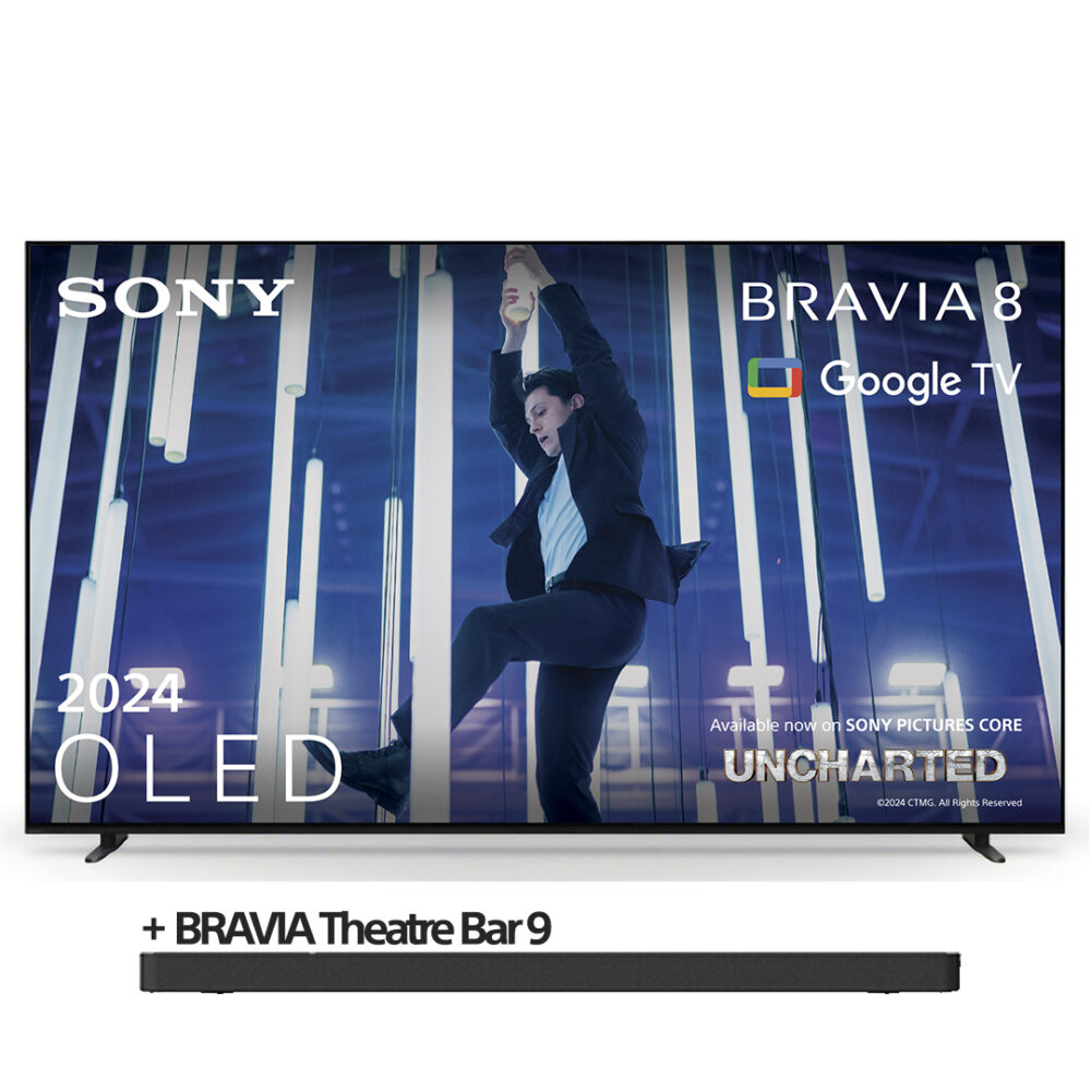 Sony BRAVIA 8 OLED 65" 4K HDR Google Smart TV (2024) - K65XR80PAEP + BRAVIA Theatre Bar 9