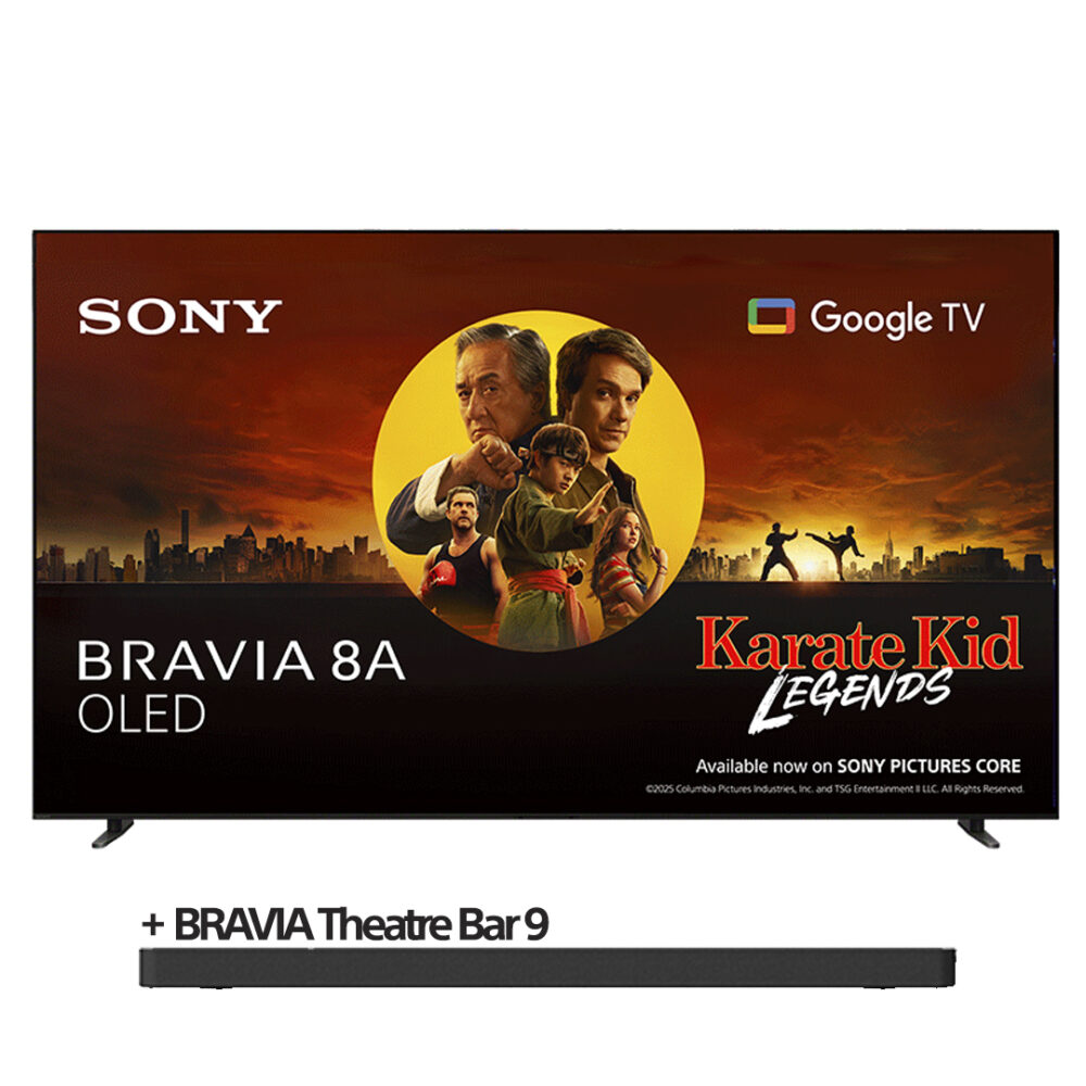 Sony BRAVIA 8A OLED 65" 4K HDR Google Smart TV (2024) - K65XR8APAEP + BRAVIA Theatre Bar 9