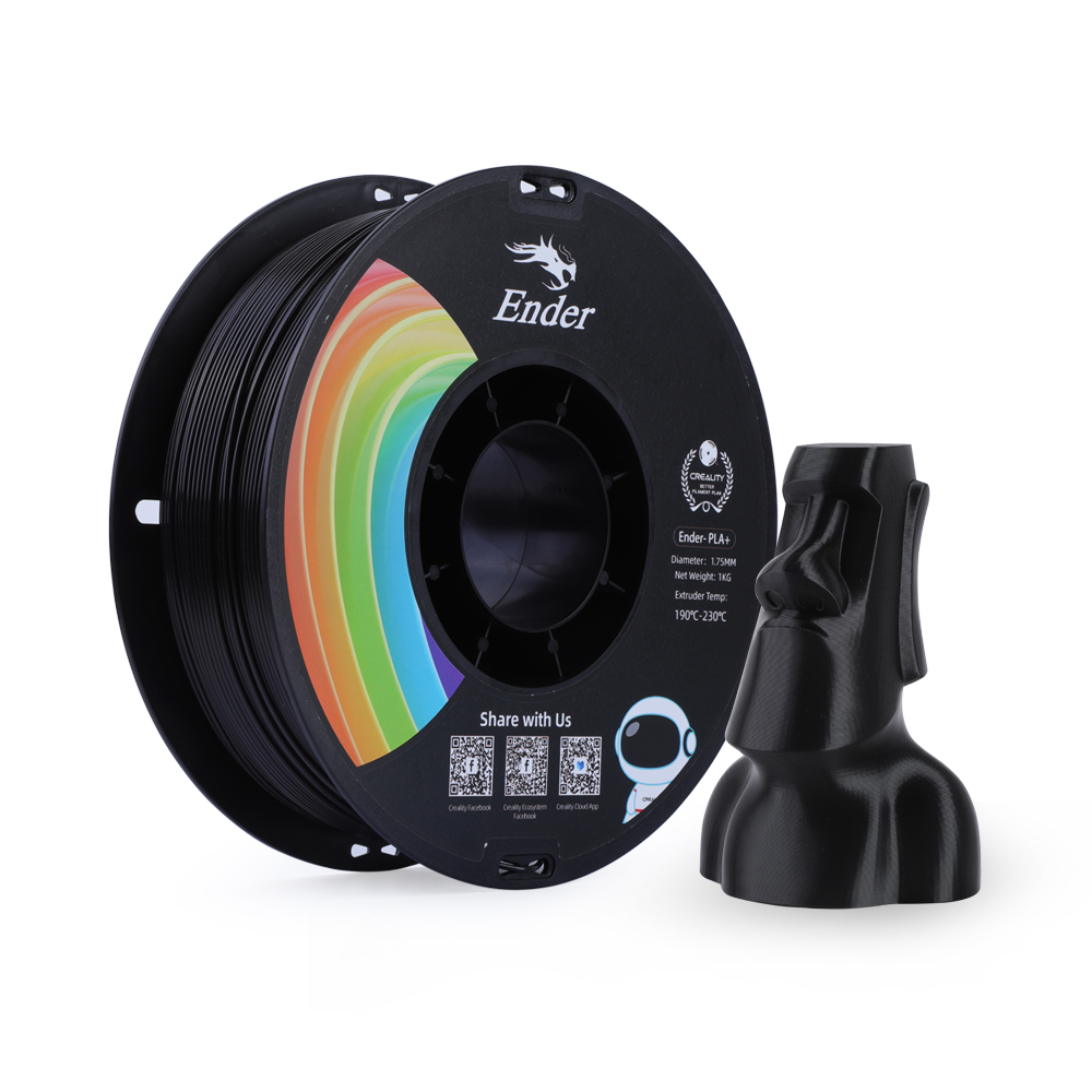 Alternative view of CREALITY EN-PLA+ Black, Ender 3D Printer Filament, Strength 34MPA, Bend 77MPa, 1 kg 1.75 -3301010306