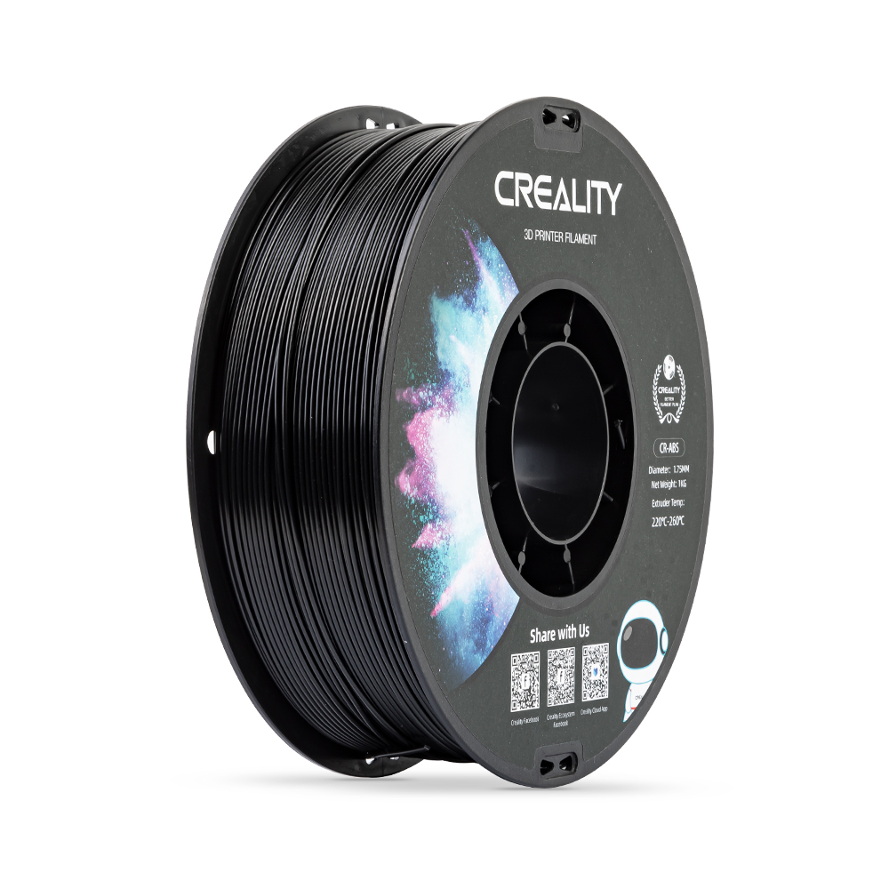 Alternative view of Creality CR-ABS Black 3D Printer Filament, Large Object Stability, Tensile Str. 43MPA, 1 kg Spool1.7
