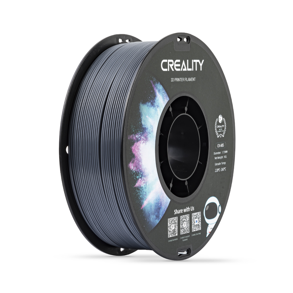 Alternative view of Creality CR-ABS Grey 3D Printer Filament, Large Object Stability, Ten Str. 43MPA, 1 kg 1.75 gray