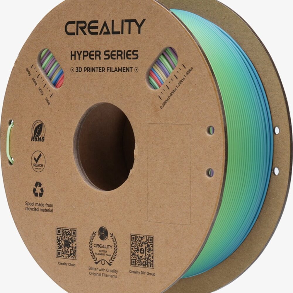 Alternative view of Creality Hyper PLA Rainbow Wild Blossom Long Grad.- Fast Printing Filament with CFS tag 1kg 1.75
