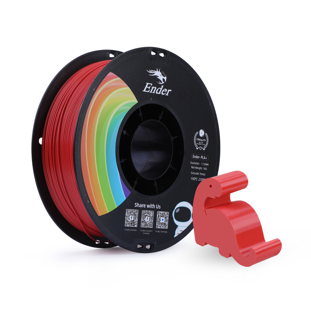 Alternative view of Creality EN-PLA+ Red Ender 3D Printer Filament Strength 34MPA Bend 77MPa 1 kg Spool1.75