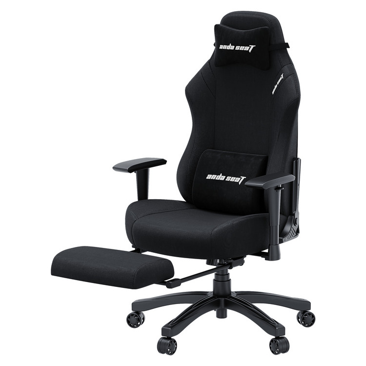Alternative view of ANDA SEAT Gaming Chair LUNA PRO Black Fabric w/Footrest