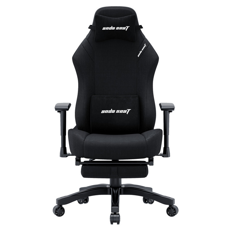 ANDA SEAT Gaming Chair LUNA PRO Black Fabric w/Footrest - Image 3