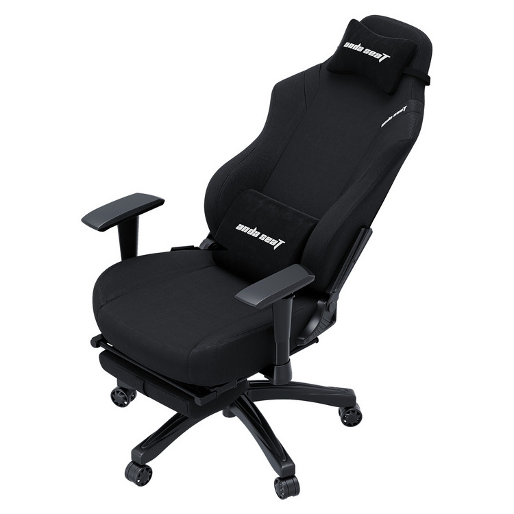 ANDA SEAT Gaming Chair LUNA PRO Black Fabric w/Footrest - Image 4