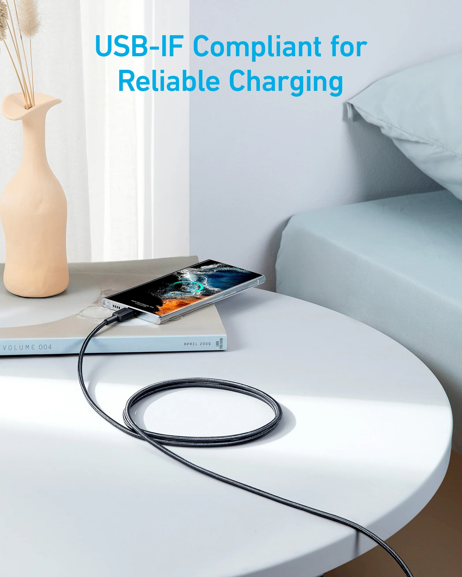 ANKER 322 USB-C to USB-C Cable 480MBps, 60W, 1.8m Black - Image 3